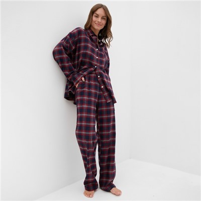 Пижама женская (рубашка и брюки) KAFTAN размер 40-42, синий