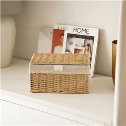Корзина для хранения SL Home, плетёная, ручной работы, 30×20×15.5 см