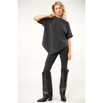 Женская асимметричная футболка Happyfox