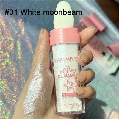 Сухой рассыпчатый хайлайтер с аппликатором для лица и тела HANDAIYAN, 9 гр. ТОН 01