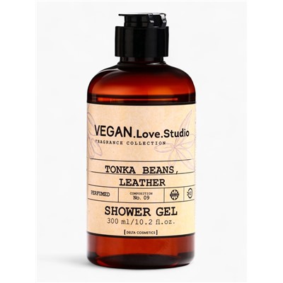 Подарочный набор женский VEGAN.Love.Studio, гель для душа, мыло для рук, парфюмированный, бобы тонка, кожа