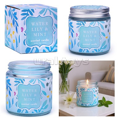 Арома свеча "Водяная лилия и мята"