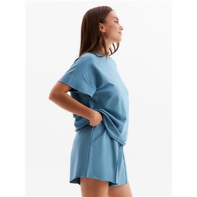 Костюм женский (майка, шорты) MINAKU: Casual Collection, цвет пепельный, размер 42