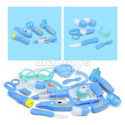 Набор доктора "Терапевтический набор" в пакете (цвет голубой)