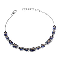 Браслет, мистик кварц синий, Калермо