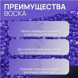 Воск для депиляции, плёночный, в гранулах, 100 г, индиго
