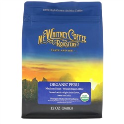 Mt. Whitney Coffee Roasters, органический перуанский кофе в зернах средней обжарки, 340 г (12 унций)