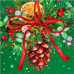 Пакет подарочный новогодний ламинированный «Шишка», 33×42.5×10 см