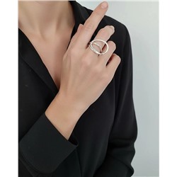 Кольцо с белым серебрением