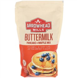 Arrowhead Mills, Пахтовая смесь для блинчиков и вафель, 737 г (1,6 фунта)