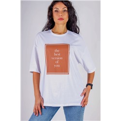 Футболка Овер с принтом Лучшая версия