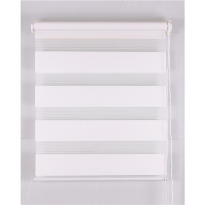 Рулонная штора «День и Ночь», размер 40×160 см, цвет белый