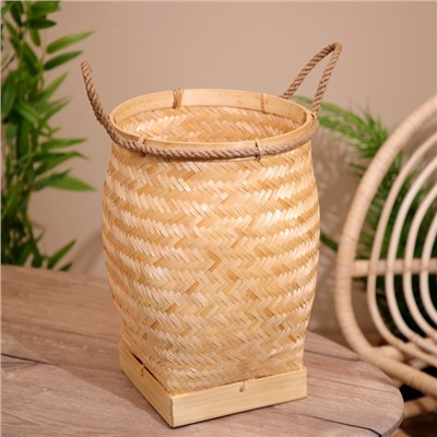 УЦЕНКА Корзина плетёная, из бамбука 30×30×40 см