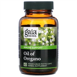 Gaia Herbs, Масло орегано, 60 веганских капсул с жидкостью Phyto-Caps