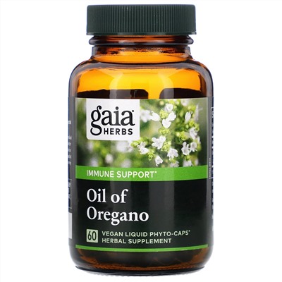 Gaia Herbs, Масло орегано, 60 веганских капсул с жидкостью Phyto-Caps