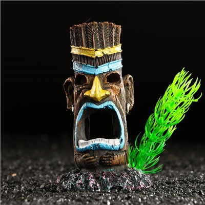 Декор для аквариума «Маска», 7×6×12 см