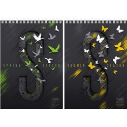 Блокнот на спирали А5 80л клетка "Seasons. Сезоны" (066431) Хатбер