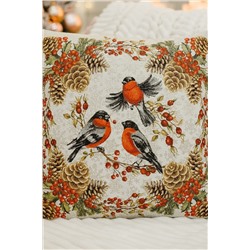 Наволочка декоративная 45х45 Три снегиря НАТАЛИ, 1071681