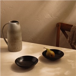 Салатники SL Home «Дарк», 380 мл, d=16.5 см, набор 2 шт., фарфор, чёрные