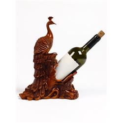 Подставка под бутылку TAKE IT EASY «Павлин», полистоун под дерево, 23×15×33 см