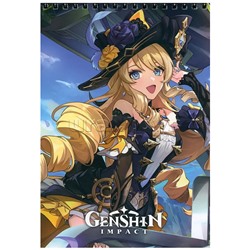 Геншин. Творческий блокнот cо стикерами A5. Игривая Навия.