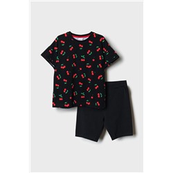 Комплект трикотажный для девочек: брюки (легинсы укороченные), фуфайка (футболка) PLAYTODAY, 1242847