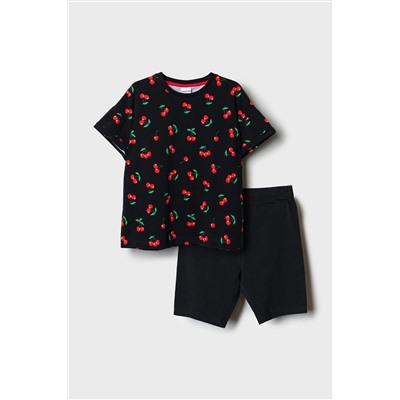 Комплект трикотажный для девочек: брюки (легинсы укороченные), фуфайка (футболка) PLAYTODAY, 1242847