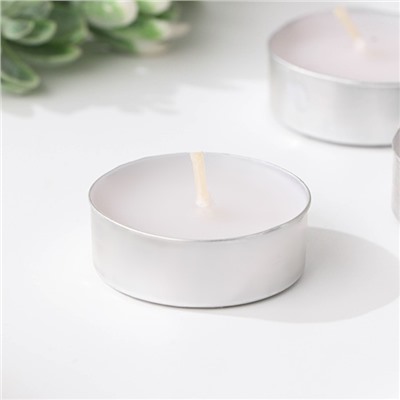 Набор свечей чайных, 3.8×1.6 см, 3.5 ч, 12 г, 30 шт., белый