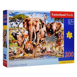 Пазлы 200 "Животные Саванны"