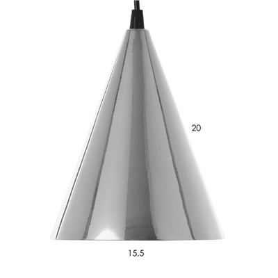 Светильник BayerLux Подвес «Конус» 3хЕ14 40 Вт хром d=16, h=20+60 см