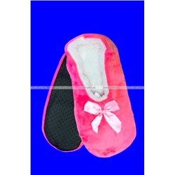 6 ПАР - Носки-тапочки внутри с мехом ОДНОТОННЫЕ женские