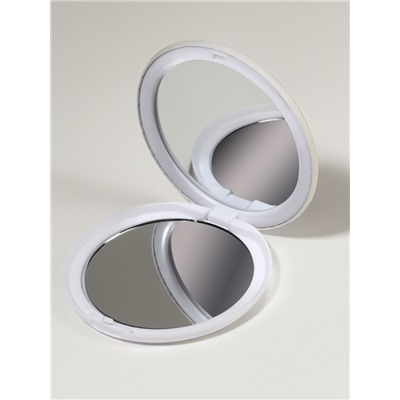 Зеркало складное «Единороги», d=7.5 см, белое, розовое