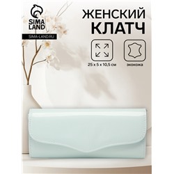 Сумка-клатч женская вечерняя на магните, на длинной цепочке, лаковая, однотонная, чёрная