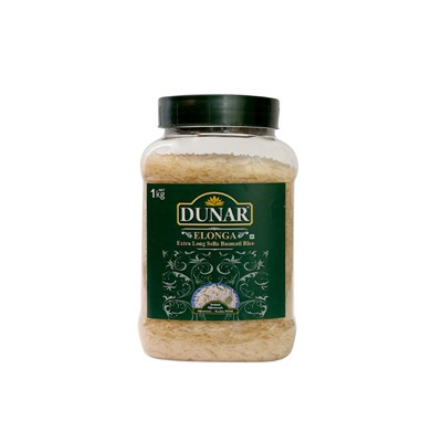 Dunar Elonga Sella Basmati Rice pot/ Рис Басмати Элонга Селла банка 1кг