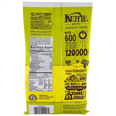 Kettle Foods, Картофельные чипсы, пепперонцини, 5 унций (142 г)