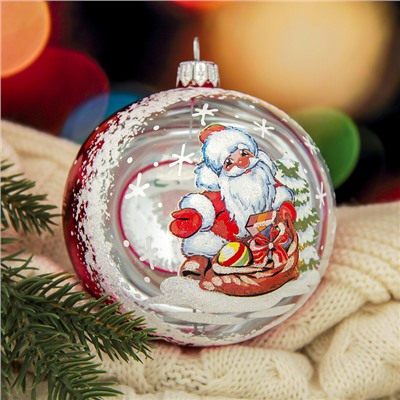 Ёлочный шар «Морозко» d=9.5 см, МИКС