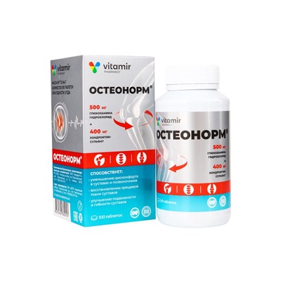 Остеонорм «Витамир», для здоровья костей и суставов, 100 таблеток
