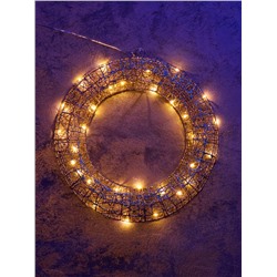 Фигура световая «Венок», 40×40×5 см, 30 LED, батарейки ААх3 (не в компл.), свечение тёплое белое