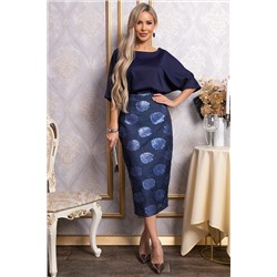 Юбка миди Ялта (синяя) Ю14841-10М