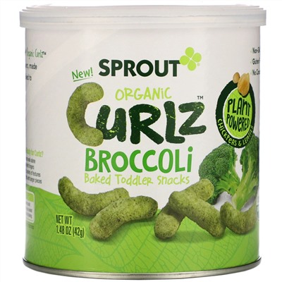 Sprout Organic, Curlz, брокколи, 42 г (1,48 унции)