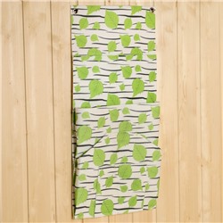 Настенный подвесной органайзер для бани на люверсах 8 отделений, с принтом «Берёзка», 62×30 см, войлок