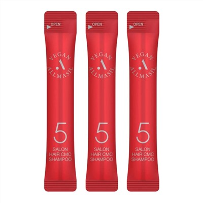 AllMasil Шампунь для волос восстанавливающий с аминокислотами / Vegan 5 Salon Hair CMC Shampoo Stick Pouch, 20 шт. х 8 мл 23654