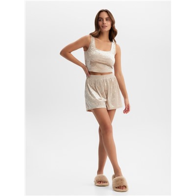 Топ домашний женский KAFTAN Velvet, размер 40-42, бежевый