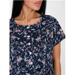 Платье Цветы 01 синий