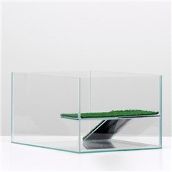 Террариум для черепах 25 л, без крышки с полкой и лесенкой, 40×29×22 см