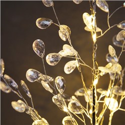 Светодиодный куст «Лепестки» 35 × 26 × 3 см, 10 LED, постоянное свечение, от батареек CR2032х2 (в комплекте), свечение тёплое белое