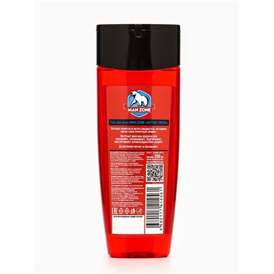 Подарочный набор мужской MAN ZONE ACTIVE FRESH, гель для душа 250 мл, шампунь 250 мл