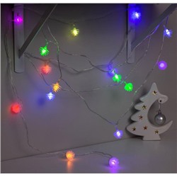 Гирлянда елочная "Шишки сосновые" разноцветная 5м