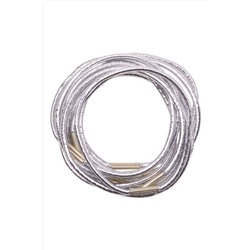 Dewal Резинки для волос серебристые Midi RE041, 10 шт., серебристый KRISTALLER, 1108223