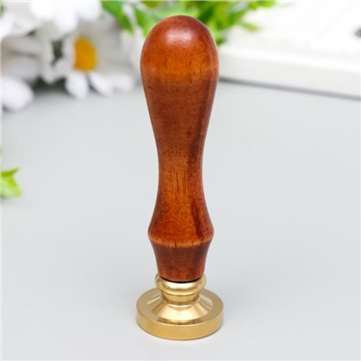 Печать для сургуча с деревянной ручкой «Корона с буквой D», 9×2.5×2.5 см
